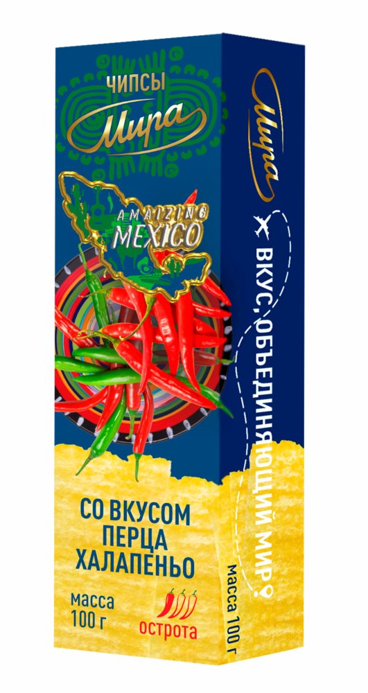 Чипсы картофельные «Мира» со вкусом перца халапеньо 