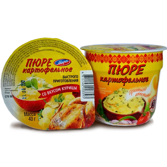 Пюре картофельное быстрого приготовления в стаканчиках со вкусом курицы