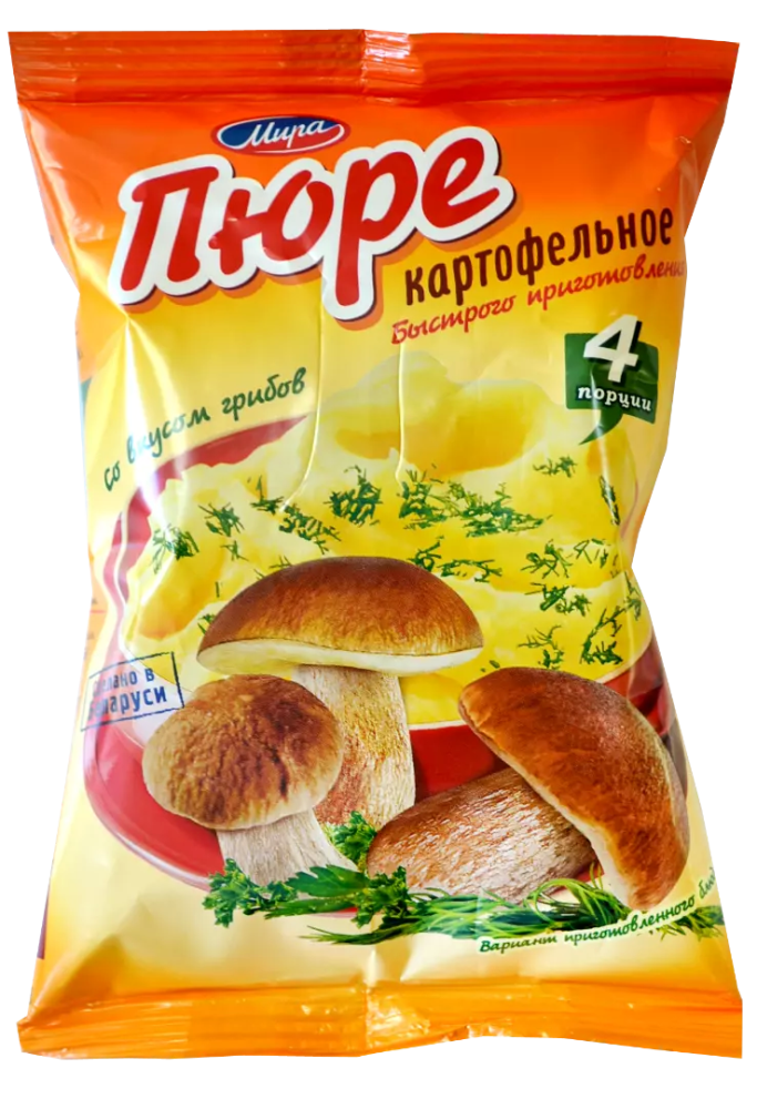 Картофельное пюре быстрого приготовления со вкусом грибов