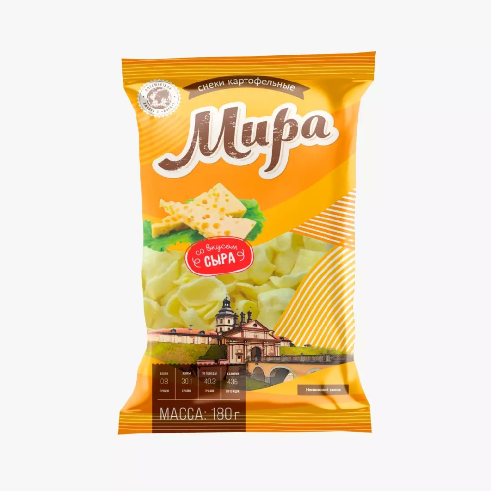 Снеки картофельные «Мира» 180гр. со вкусом сыра