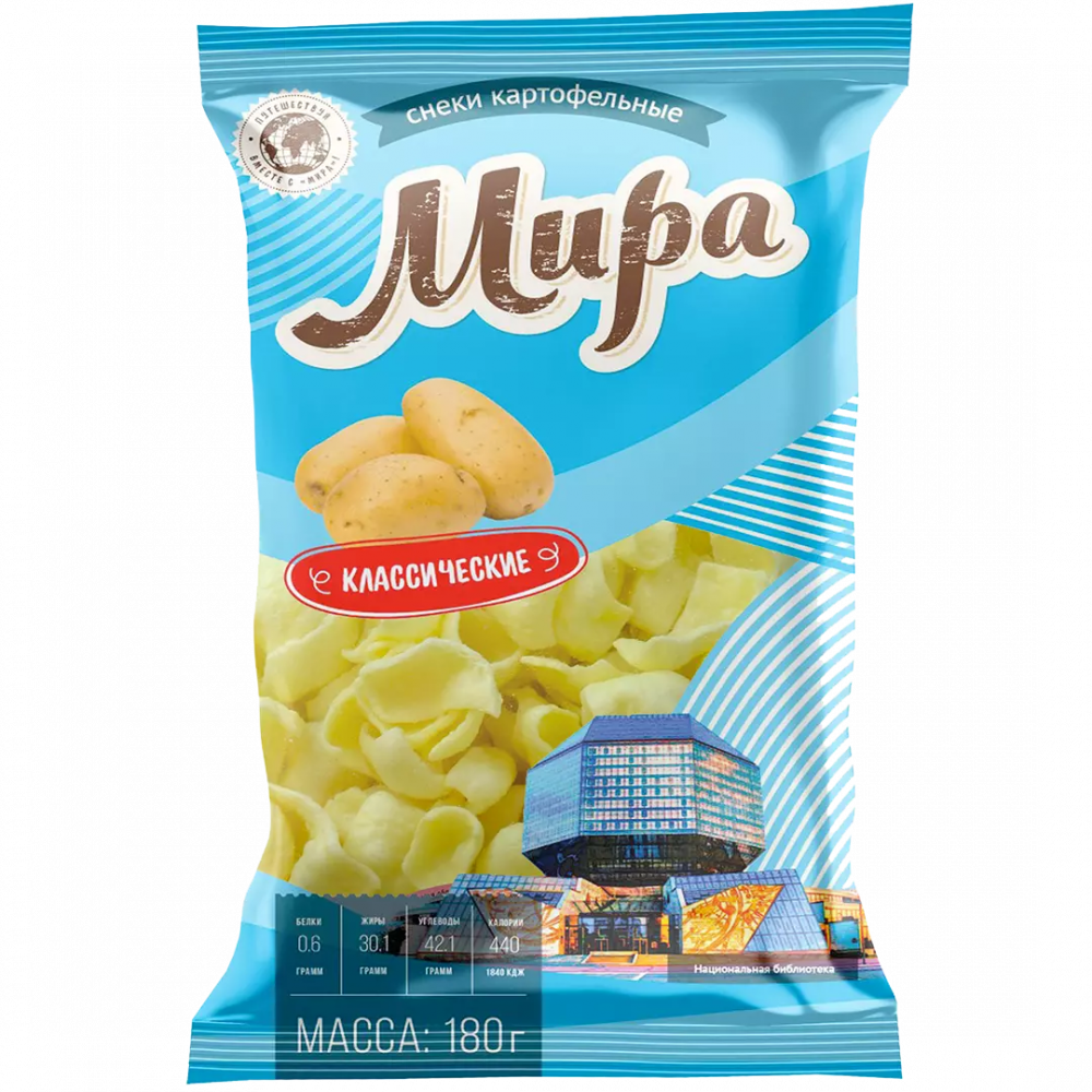Снеки картофельные «Мира» 180гр.