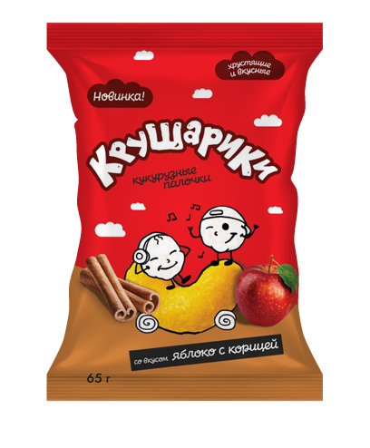 Кукурузные палочки «Крушарики» со вкусом яблока с корицей