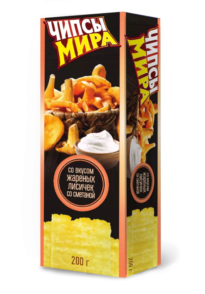 Чипсы картофельные «Мира» со вкусом жареных лисичек со сметаной 50/100/200 г