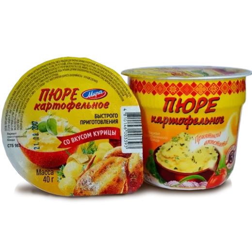 Пюре картофельное быстрого приготовления в стаканчиках со вкусом курицы