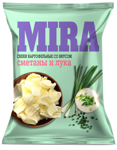 Снеки картофельные «Мира» 160гр. со вкусом лука
