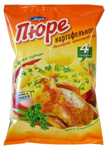Картофельное пюре быстрого приготовления со вкусом курицы