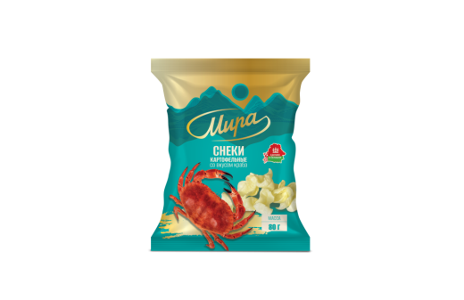 Снеки картофельные «Мира» 80гр. со вкусом краба