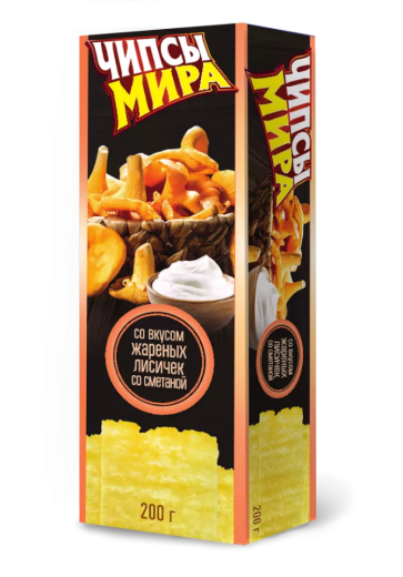 Чипсы картофельные «Мира» со вкусом жареных лисичек со сметаной 50/100/200 г